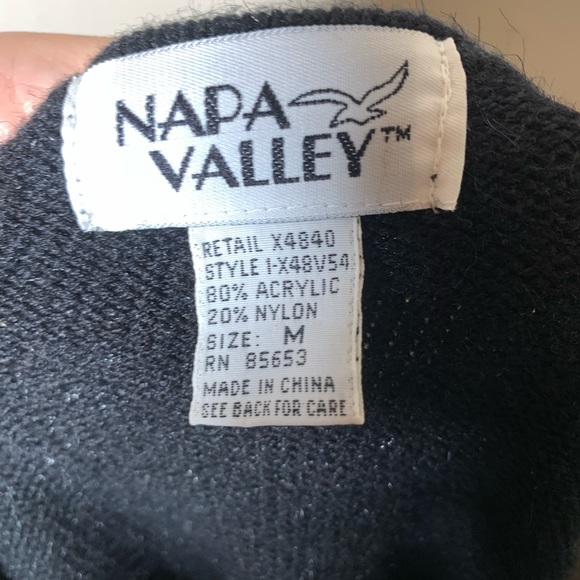 Napa valley hipster sweater sequin vest gold navy button Sargent pepper sz med - Picture 7 of 7